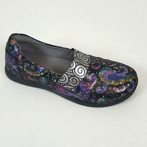 Alegria slip on shoes flat comfy leather size 41